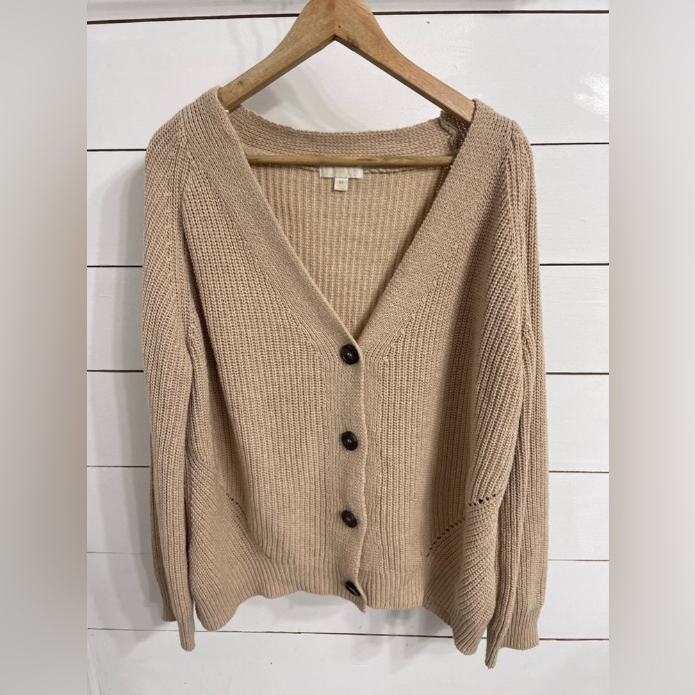 Size large, tan/beige cardigan